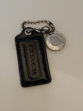 Two Piece Coach Bag Fob Charm on Chain Coach